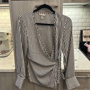 Brand new H&M wrap tie blouse only tried on once! Perfect for work.